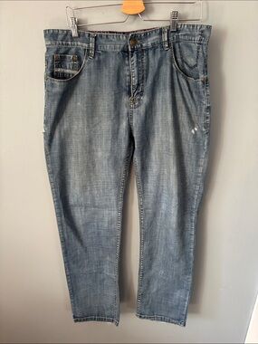 Vintage ARMANI JEANS Made In Italy Light Wash Denim Pants Y2K  38W